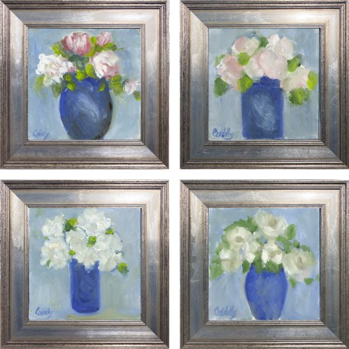 CC- BLUE VASES SET